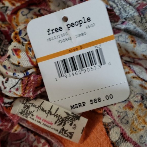 Robe Free People Count Me In Trapeze Mini - Rouge - Taille XS - Neuf